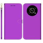 For Honor X9 / X9 5G Imitated Mirror Surface Flip Leather Phone Case(Purple) - 1