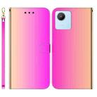 For Realme C30 Imitated Mirror Surface Flip Leather Phone Case(Gradient Color) - 1