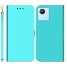 For Realme C30 Imitated Mirror Surface Flip Leather Phone Case(Mint Green) - 1