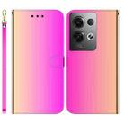 For OPPO Reno8 Pro+ Imitated Mirror Surface Flip Leather Phone Case(Gradient Color) - 1