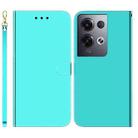 For OPPO Reno8 Pro+ Imitated Mirror Surface Flip Leather Phone Case(Mint Green) - 1