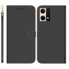 For OPPO Reno7 4G Imitated Mirror Surface Flip Leather Phone Case(Black) - 1