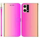 For OPPO Reno7 4G Imitated Mirror Surface Flip Leather Phone Case(Gradient Color) - 1