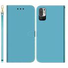 For Xiaomi Redmi Note 11T Pro / 11T Pro+ 5G Imitated Mirror Surface Flip Leather Phone Case(Blue) - 1