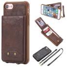 For iPhone 6 Vertical Flip Shockproof Leather Protective Case with Long Rope, Support Card Slots & Bracket & Photo Holder & Wallet Function(咖啡) - 1