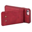 For iPhone SE 2022 / SE 2020 / 8 / 7 Vertical Flip Shockproof Leather Protective Case with Long Rope, Support Card Slots & Bracket & Photo Holder & Wallet Function(Red) - 6