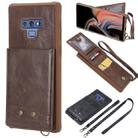 For Galaxy Note 9 Vertical Flip Shockproof Leather Protective Case with Long Rope, Support Card Slots & Bracket & Photo Holder & Wallet Function(咖啡) - 1