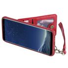 For Galaxy S8 Vertical Flip Shockproof Leather Protective Case with Long Rope, Support Card Slots & Bracket & Photo Holder & Wallet Function(Red) - 7
