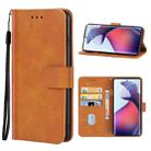 For Motorola Moto G72 Leather Phone Case(Brown) - 1