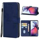 For Motorola Moto G72 Leather Phone Case(Blue) - 1