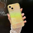 For iPhone 14 Pro Max Color Plated Invisible Holder Phone Case(Yellow) - 1