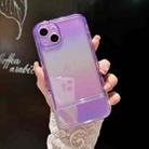 For iPhone 14 Pro Max Color Plated Invisible Holder Phone Case(Purple) - 1