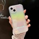For iPhone 14 Pro Color Plated Invisible Holder Phone Case(Transparent) - 1