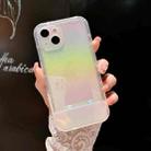 For iPhone 14 Plus Color Plated Invisible Holder Phone Case(Transparent) - 1