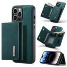 For iPhone 14 Pro Max DG.MING M1 Series 3-Fold Multi Card Wallet Leather Case(Green) - 1