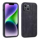 For iPhone 14 AZNS 3D Embossed Skin Feel Phone Case(Black) - 1