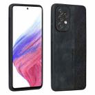 For Samsung Galaxy A73 5G AZNS 3D Embossed Skin Feel Phone Case(Black) - 1