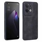 For OPPO Reno8 AZNS 3D Embossed Skin Feel Phone Case(Black) - 1