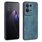 For OPPO Reno8 Pro AZNS 3D Embossed Skin Feel Phone Case(Dark Green) - 1
