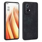 For OPPO Reno7 Pro 5G AZNS 3D Embossed Skin Feel Phone Case(Black) - 1