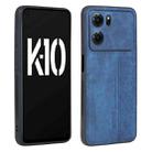 For OPPO K10 5G AZNS 3D Embossed Skin Feel Phone Case(Sapphire Blue) - 1