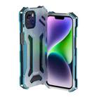 For iPhone 14 R-JUST RJ17 Shockproof Armor Metal Phone Case(Blue) - 1