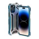 For iPhone 14 Pro Max R-JUST RJ17 Shockproof Armor Metal Phone Case(Blue) - 1