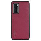 For Huawei P40 GEBEI Full-coverage Shockproof Leather Protective Case(Red) - 1