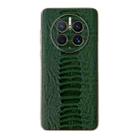 For Huawei Mate 50 Pro Genuine Leather Weilai Series Nano Plating Phone Case(Green) - 1