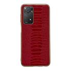 For Xiaomi Redmi Note 11 Pro 4G Global/5G Global/Note 11E Pro Genuine Leather Weilai Series Nano Plating Phone Case(Red) - 1