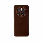 For Huawei Mate 50 Pro Genuine Leather Xiaoya Series Nano Plating Phone Case(Coffee) - 1