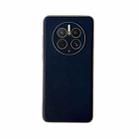 For Huawei Mate 50 Pro Genuine Leather Xiaoya Series Nano Plating Phone Case(Blue) - 1