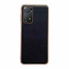 For Xiaomi Redmi Note 11 Pro 4G Global/5G Global/Note 11E Pro Genuine Leather Xiaoya Series Nano Plating Phone Case(Black) - 1