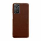 For Xiaomi Redmi Note 11 Pro 4G Global/5G Global/Note 11E Pro Genuine Leather Xiaoya Series Nano Plating Phone Case(Coffee) - 1