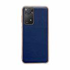 For Xiaomi Redmi Note 11 Pro 4G Global/5G Global/Note 11E Pro Genuine Leather Xiaoya Series Nano Plating Phone Case(Blue) - 1