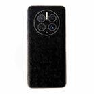 For Huawei Mate 50 Pro Genuine Leather Ostrich Texture Nano Plating Phone Case(Black) - 1