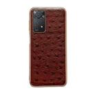 For Xiaomi Redmi Note 11 Pro 4G Global/5G Global/Note 11E Pro Genuine Leather Ostrich Texture Nano Plating Phone Case(Coffee) - 1