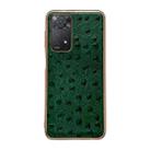 For Xiaomi Redmi Note 11 Pro 4G Global/5G Global/Note 11E Pro Genuine Leather Ostrich Texture Nano Plating Phone Case(Green) - 1