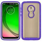 For Motorola Moto G7 Play Shockproof Starry Sky PC + TPU Protective Case(Purple) - 1