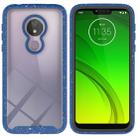 For Motorola Moto G7 Power Shockproof Starry Sky PC + TPU Protective Case(Blue) - 1