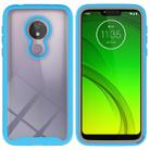 For Motorola Moto G7 Power Shockproof Starry Sky PC + TPU Protective Case(Sky Blue) - 1