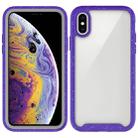 For iPhone X / XS Shockproof Starry Sky PC + TPU Protective Case(Purple) - 1