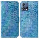 For Motorola Moto S30 Pro 5G / Edge 30 Fusion Colorful Magnetic Buckle Leather Phone Case(Blue) - 1