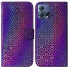 For Motorola Moto S30 Pro 5G / Edge 30 Fusion Colorful Magnetic Buckle Leather Phone Case(Purple) - 1