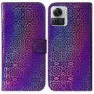 For Motorola Moto X30 Pro 5G / Edge 30 Ultra Colorful Magnetic Buckle Leather Phone Case(Purple) - 1