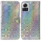 For Motorola Moto X30 Pro 5G / Edge 30 Ultra Colorful Magnetic Buckle Leather Phone Case(Silver) - 1