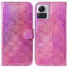 For Motorola Moto X30 Pro 5G / Edge 30 Ultra Colorful Magnetic Buckle Leather Phone Case(Pink) - 1