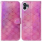 For Nothing Phone 1 Colorful Magnetic Buckle Leather Phone Case(Pink) - 1