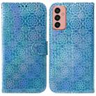 For Samsung Galaxy M13 4G Colorful Magnetic Buckle Leather Phone Case(Blue) - 1