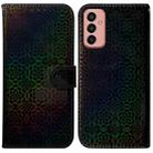 For Samsung Galaxy M13 4G Colorful Magnetic Buckle Leather Phone Case(Black) - 1